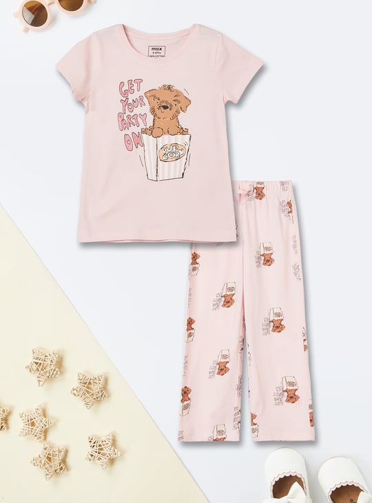 Girls Printed Sleepwear Set