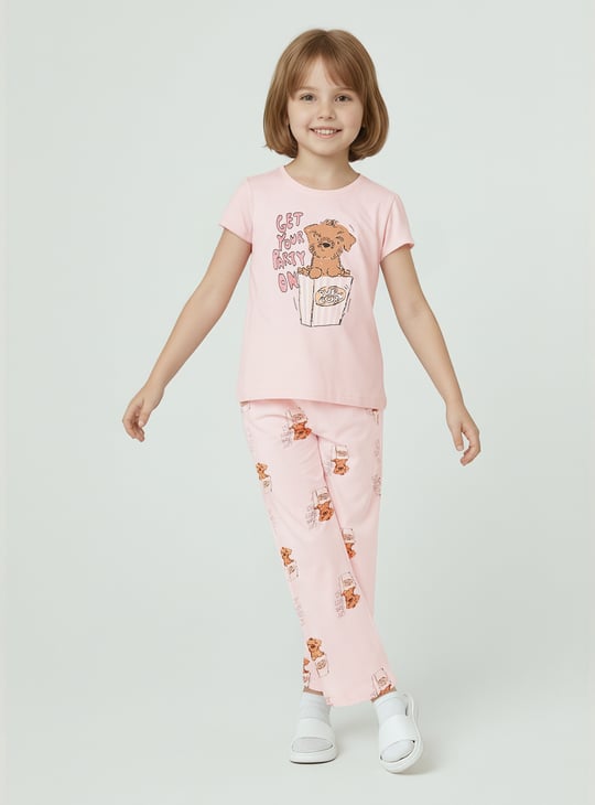 Girls Printed Sleepwear Set