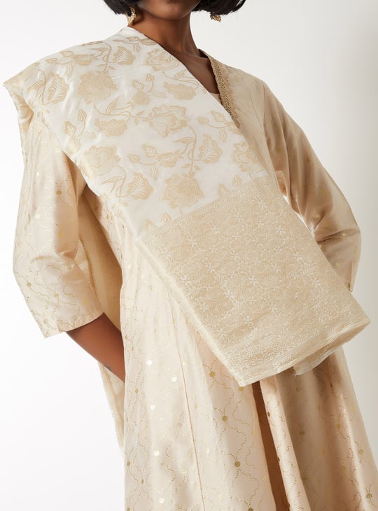 Women Foil Print A-line Kurta Set