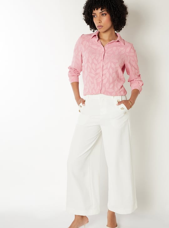 Women Textured Regular Fit Shirt