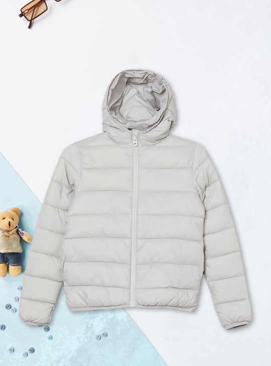 Boys Quilted Hooded Jacket
