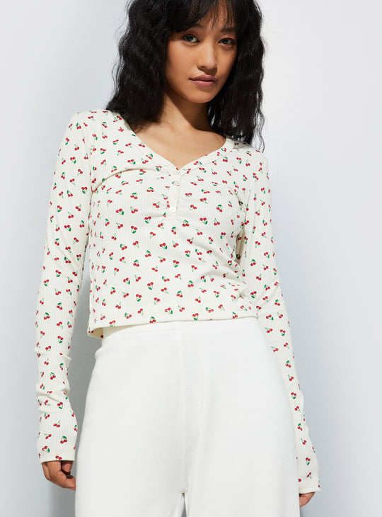 ALAYA F x URB_N Women Cherry Print Top