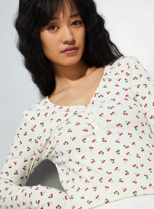 ALAYA F x URB_N Women Cherry Print Top