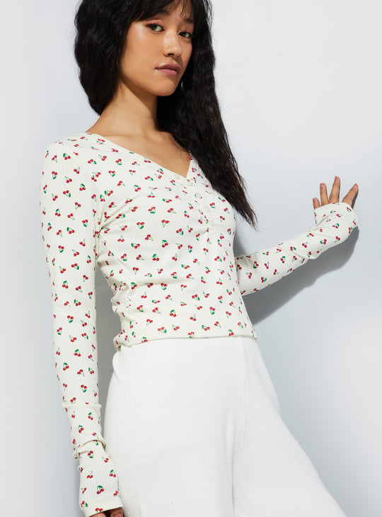 ALAYA F x URB_N Women Cherry Print Top