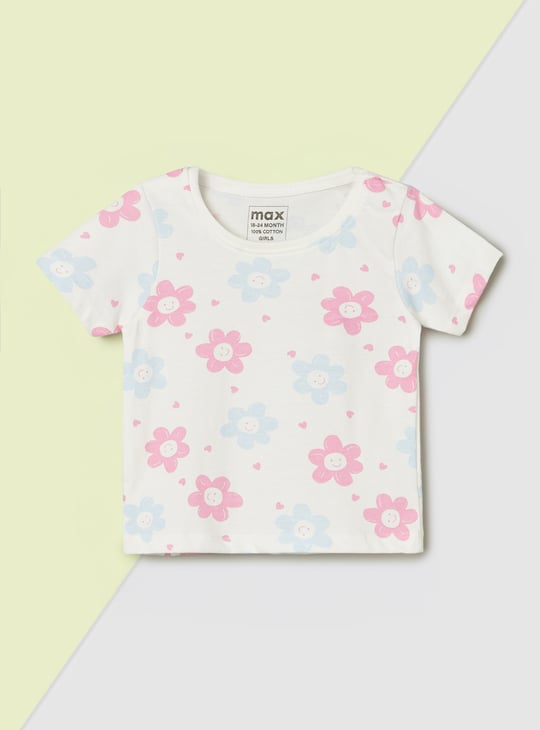 Girls Printed T-shirt - Pack of 3
