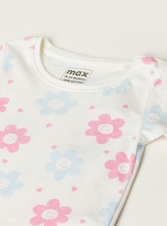 Girls Printed T-shirt - Pack of 3