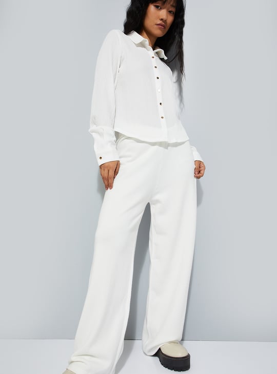 ALAYA F x URB_N Women Textured Regular Fit Shirt