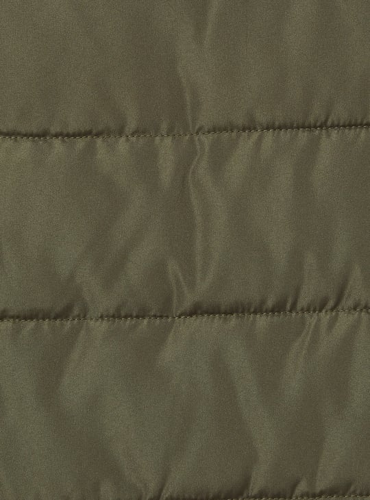 Girls Solid Puffer Jacket