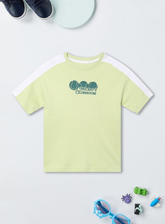 Boys Mickey Mouse Printed T-shirt
