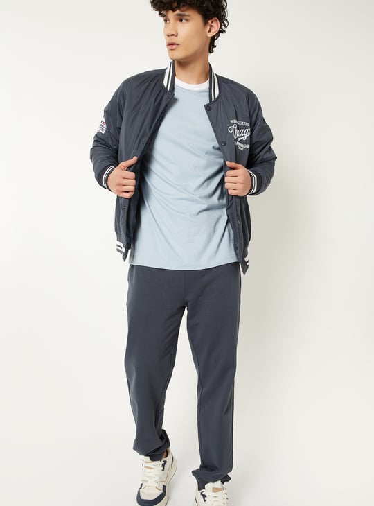 Men Embroidered Varsity Jacket