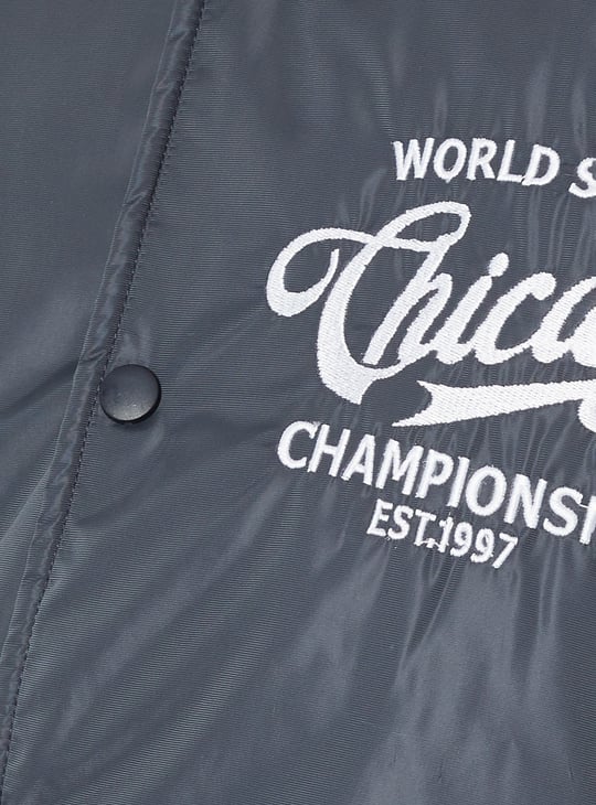 Men Embroidered Varsity Jacket