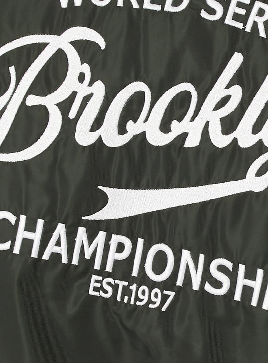 Men Embroidered Varsity Jacket