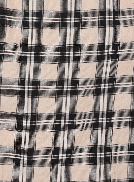 Girls Checked Dungaree Dress with Top