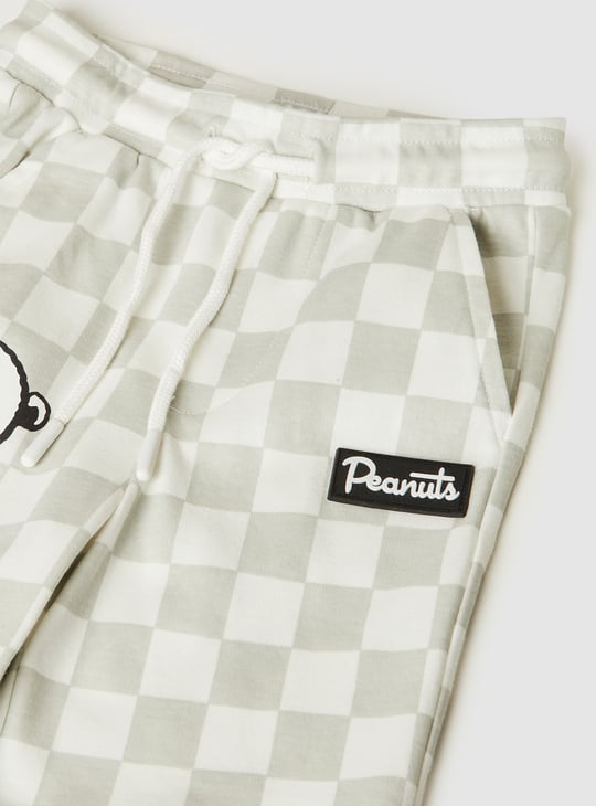 Boys Peanuts Print Shorts Set