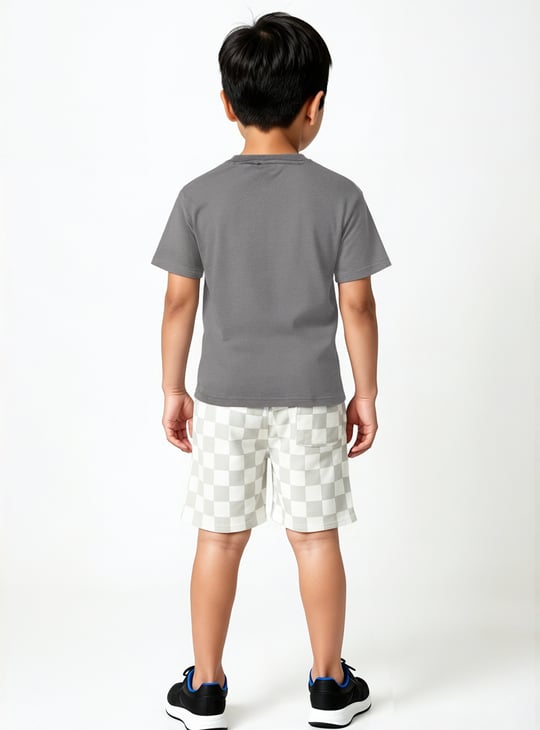 Boys Peanuts Print Shorts Set