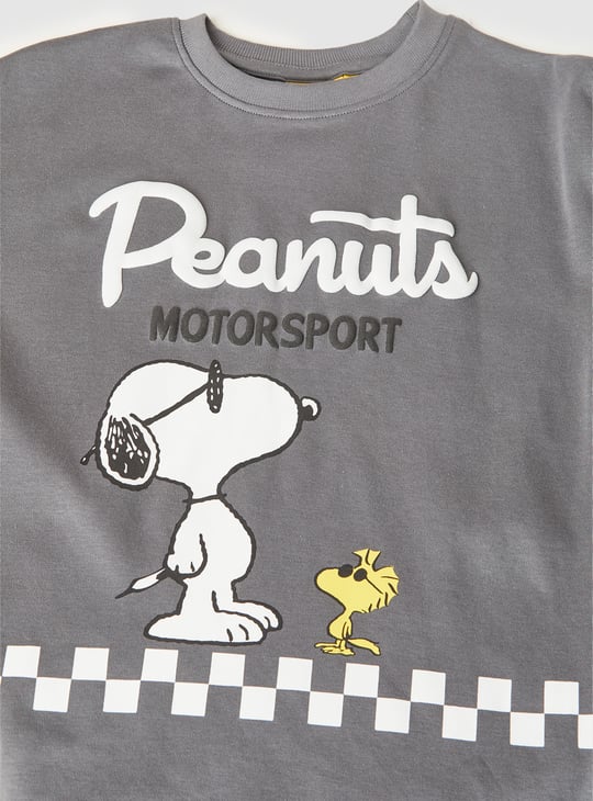 Boys Peanuts Print Shorts Set