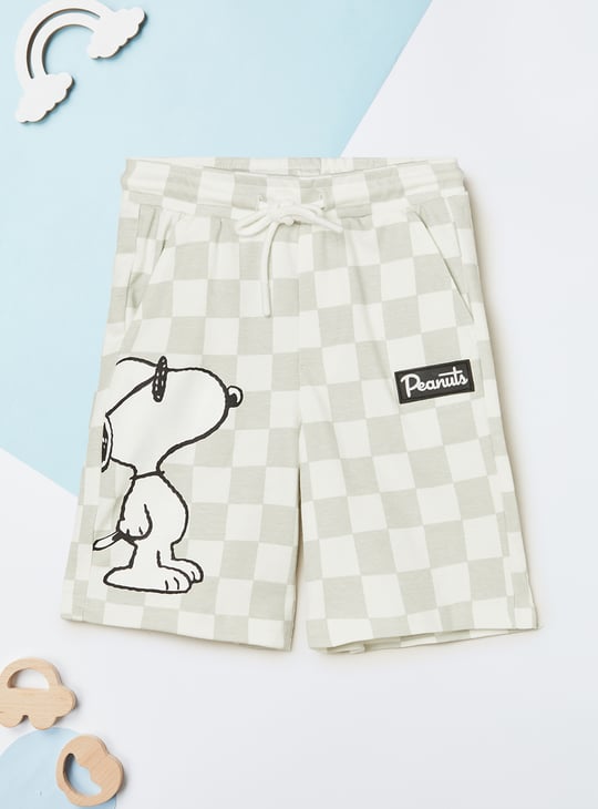 Boys Peanuts Print Shorts Set