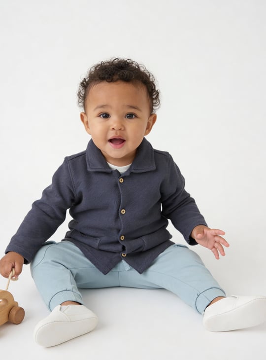 Boys Solid Joggers Set