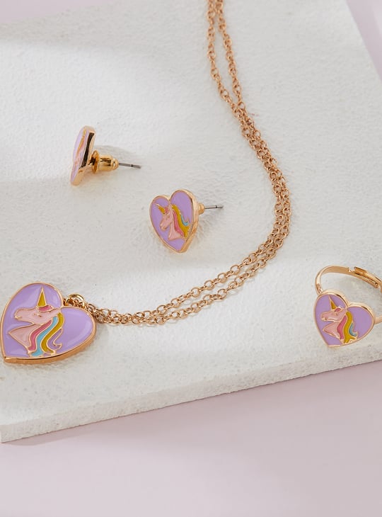 Girls Unicorn Jewellery Set