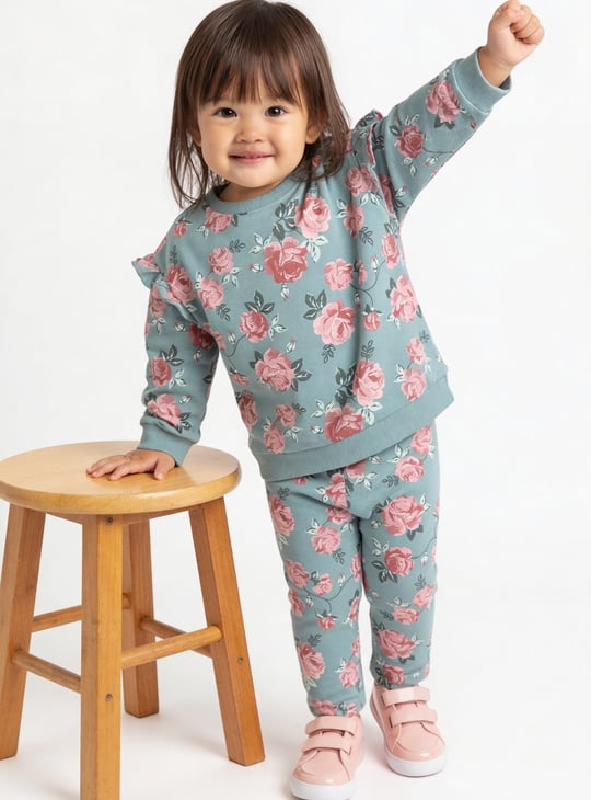 Girls Printed Leggings Set