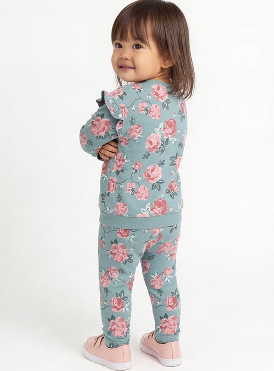Girls Printed Leggings Set