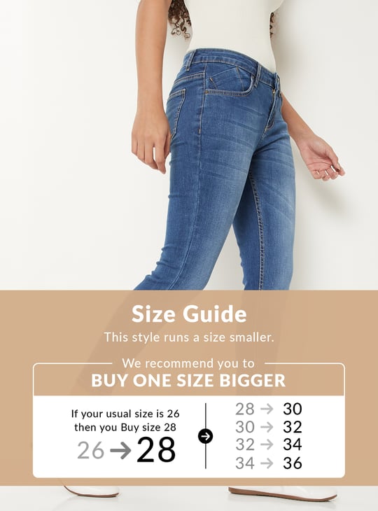 Women Washed Ankle Grazer Jeans