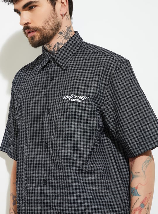 URB_N Men Checked Regular Fit Shirt