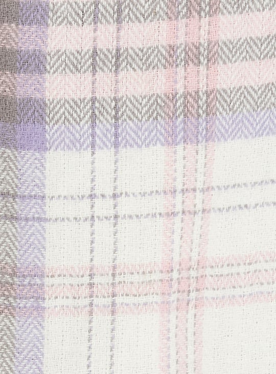 Girls Flannel Checked Pinafore Dress with Top