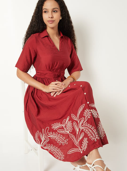 kalki red dress Seen on Kalki Koechlin and loved by many, this embroidered red dress is back by popular demand. TBH, some favourites never really leave. New New You! // Fashion for all #