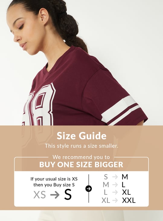 Women Printed Boxy Fit Sports T-shirt