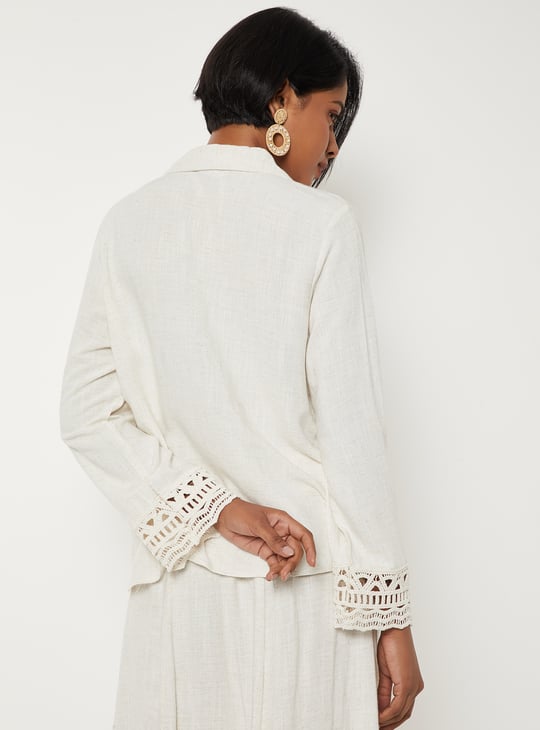 Women Lace Embroidered Regular Fit Shirt