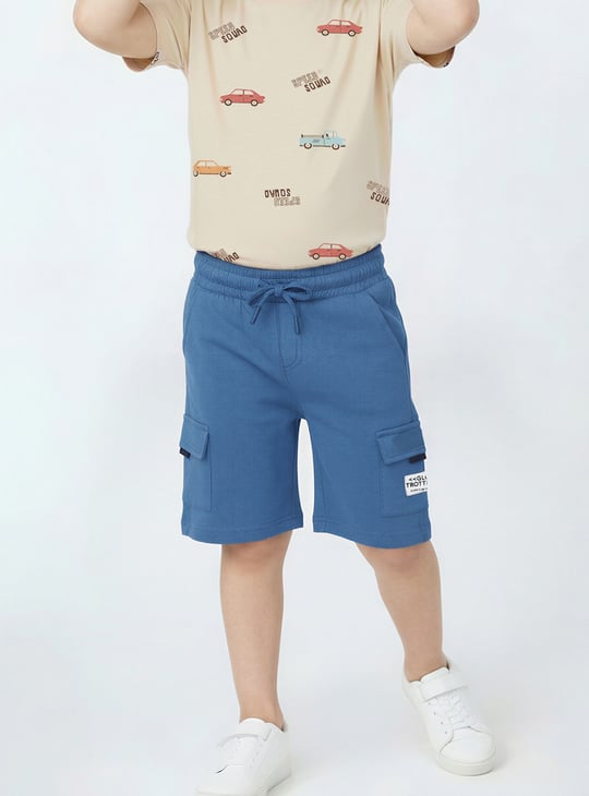 Boys Solid Cargo Shorts