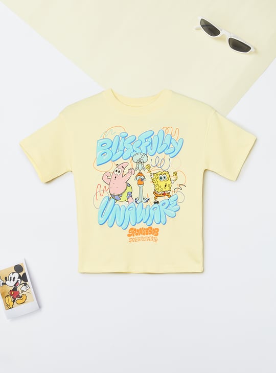 Boys SpongeBob Print T-shirt