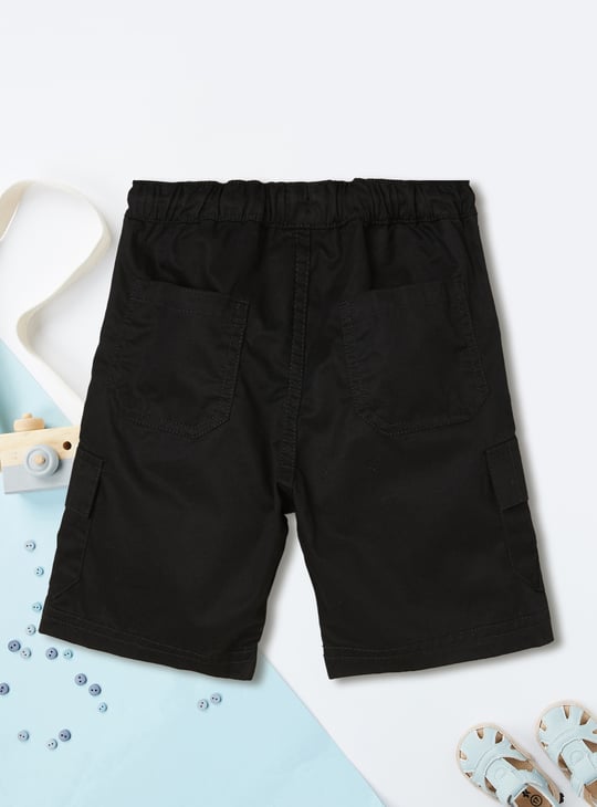 Boys Solid Cargo Shorts