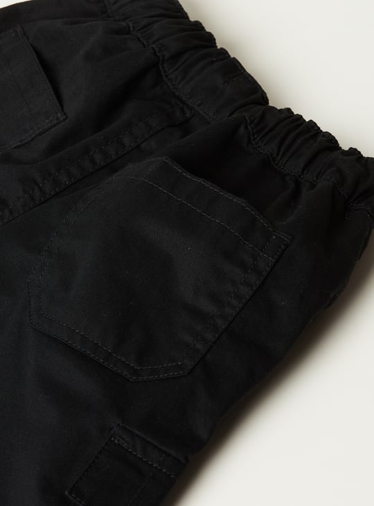 Boys Solid Cargo Shorts