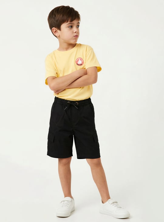 Boys Solid Cargo Shorts