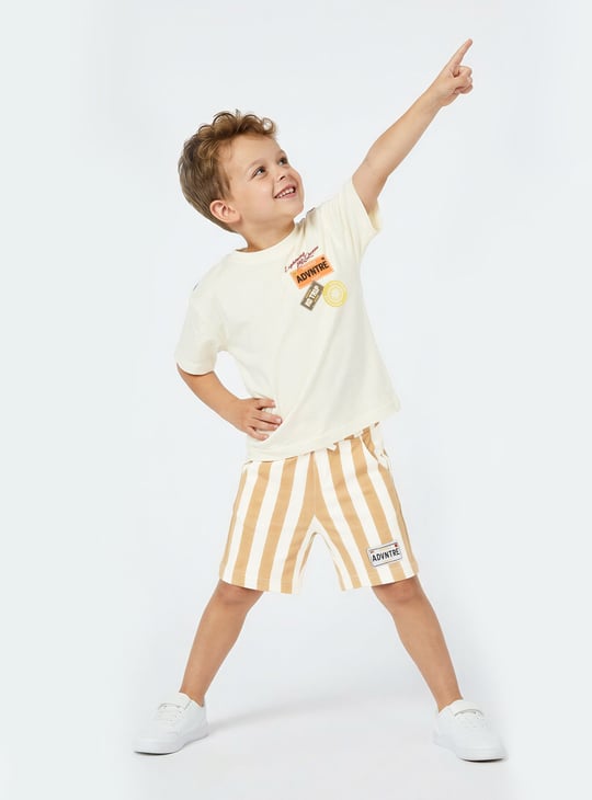 Boys Cars Print Shorts Set
