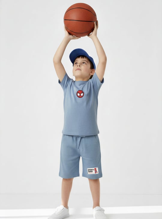 Boys Spiderman Shorts Set