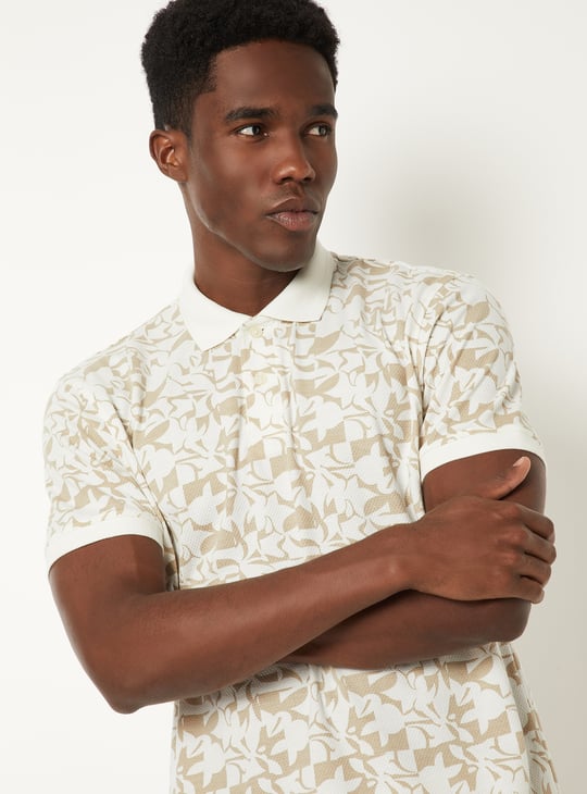 Men Printed Polo T-shirt