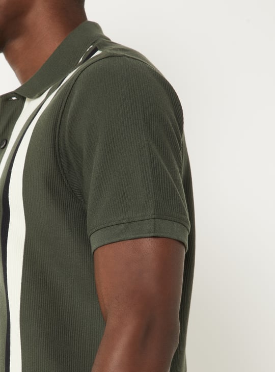 Men Colourblock Polo T-shirt