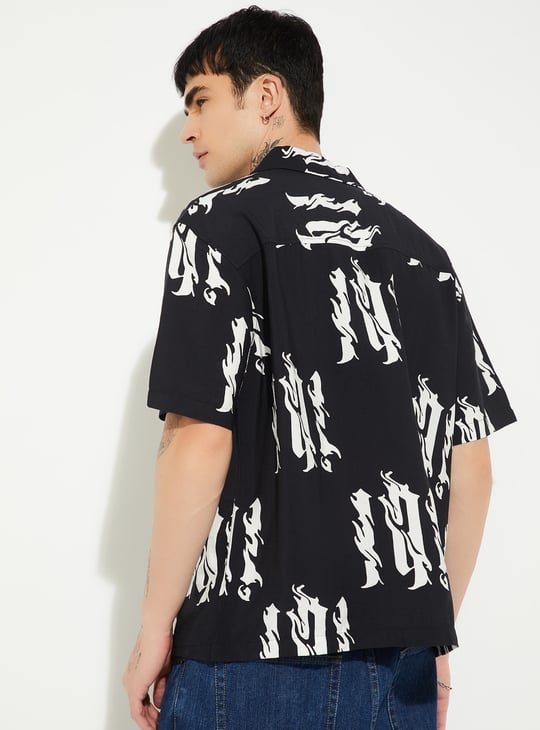 URB_N Men Printed Relaxed Fit Resort Shirt