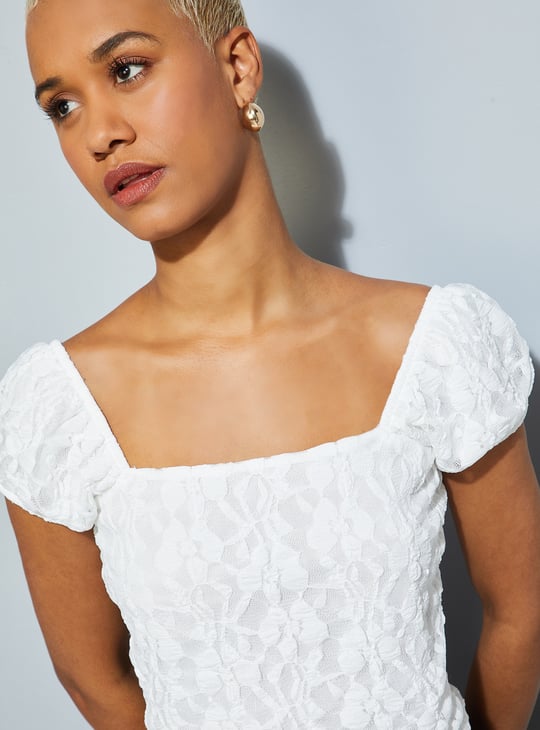 Buy ALAYA F x URB_N Women Lace Crop Top Online at just Rs. 599.0