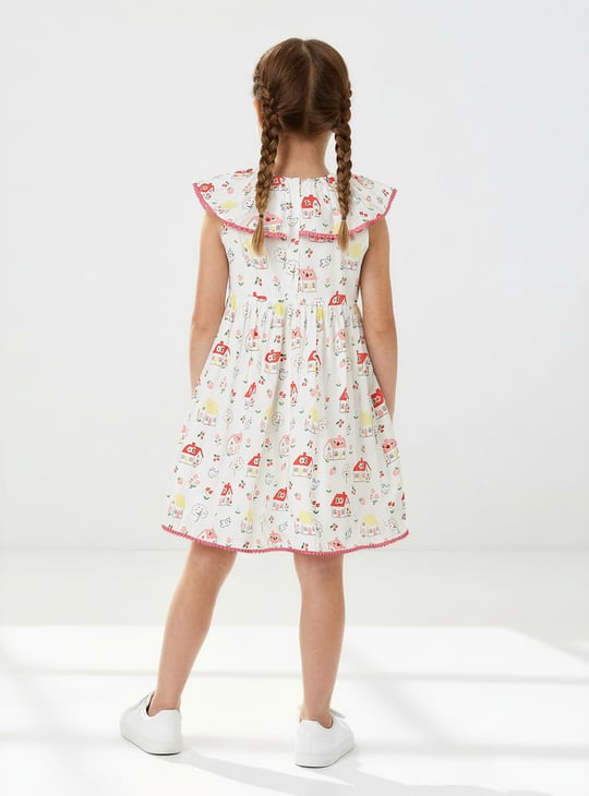 Girls Printed A-line Dress