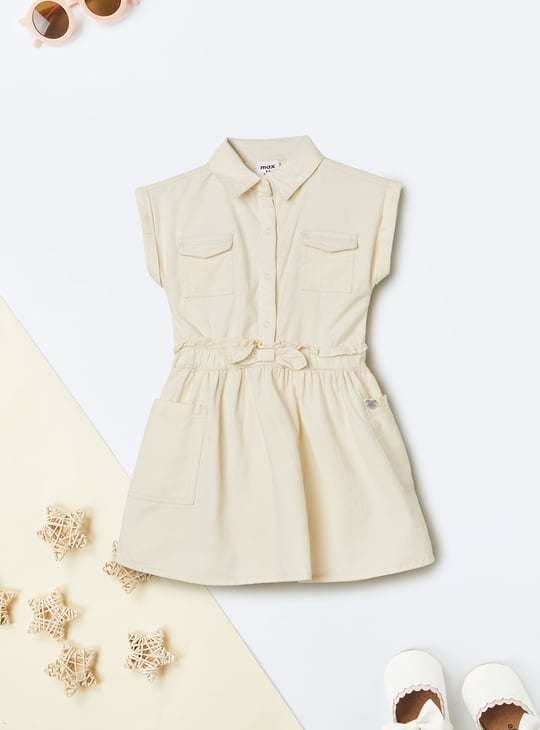 Girls Textured Shirt Dress