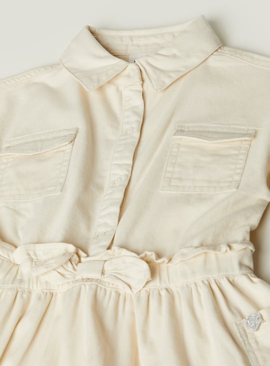 Girls Textured Shirt Dress