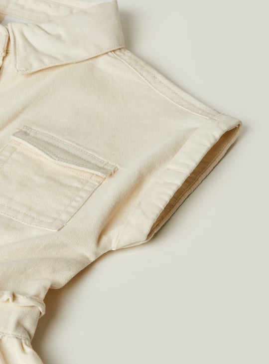 Girls Textured Shirt Dress