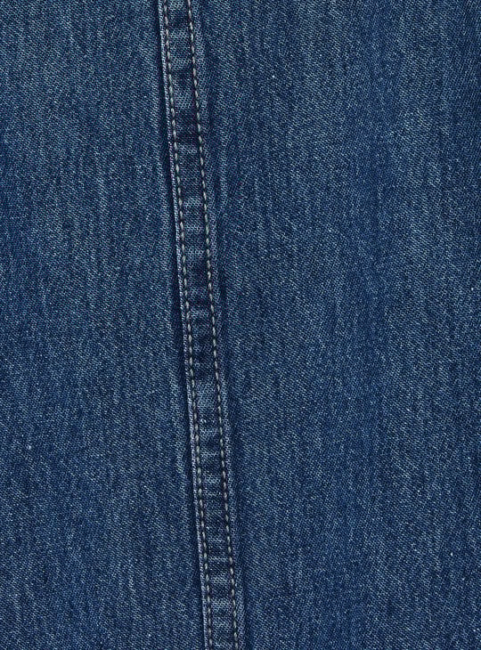 Girls Denim Pinafore Dress with T-shirt