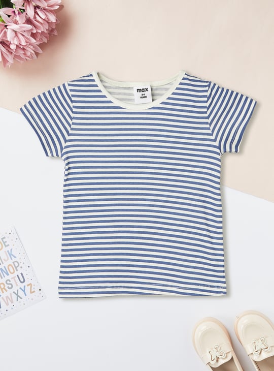 Girls Denim Pinafore Dress with T-shirt