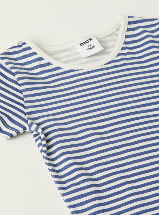 Girls Denim Pinafore Dress with T-shirt