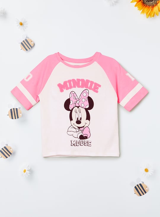 Girls Minnie Print T-shirt